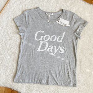 WorkShop, Women's Good Days Graphic T-Shirt, Gray, Size S